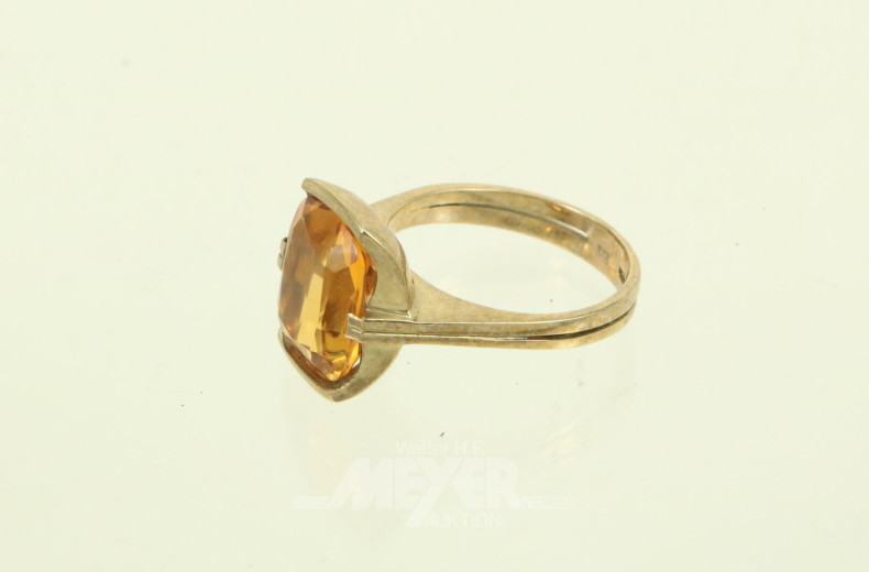 Damenring, besetzt mit 1 Citrin