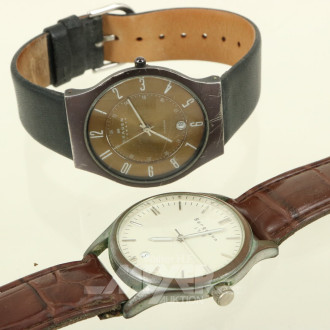 2 Armbanduhren mit Box und Etui