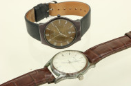 2 Armbanduhren mit Box und Etui