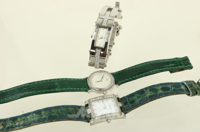 3 versch. Damenarmbanduhren