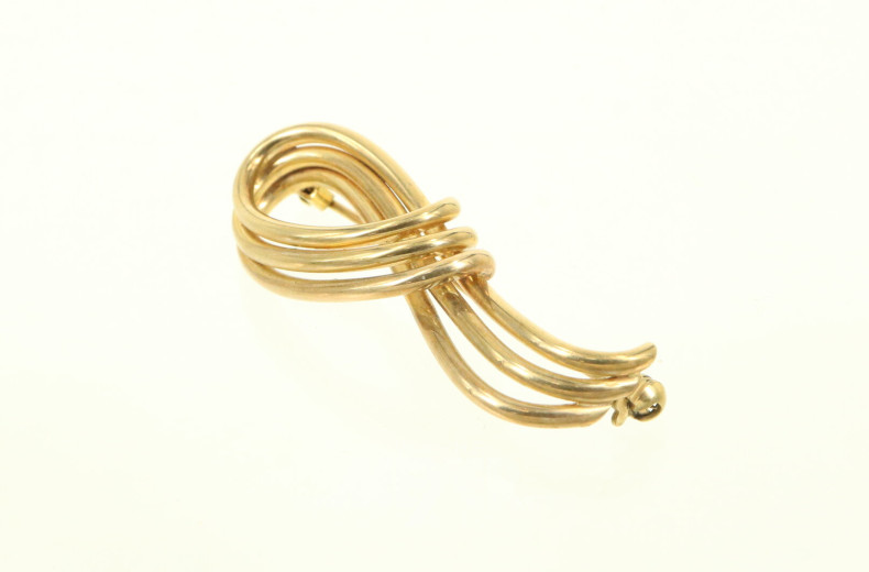 geschwungene Brosche