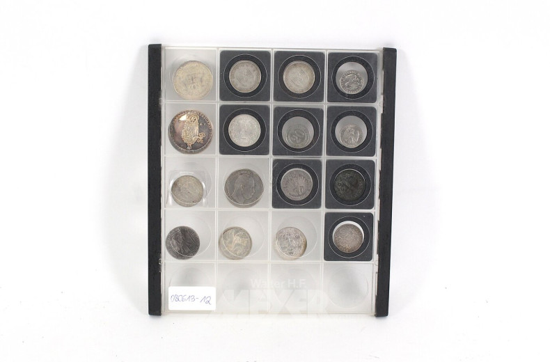 Konvolut versch. Münzen in Hartplastik-Hülle