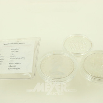 3 Silbermünzen, best. aus: