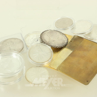 Posten div. Münzen und Medaillen, tlw. Silber