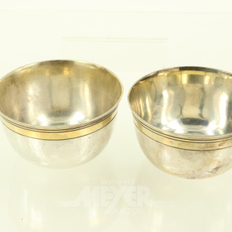 2 kl. Silberschälchen