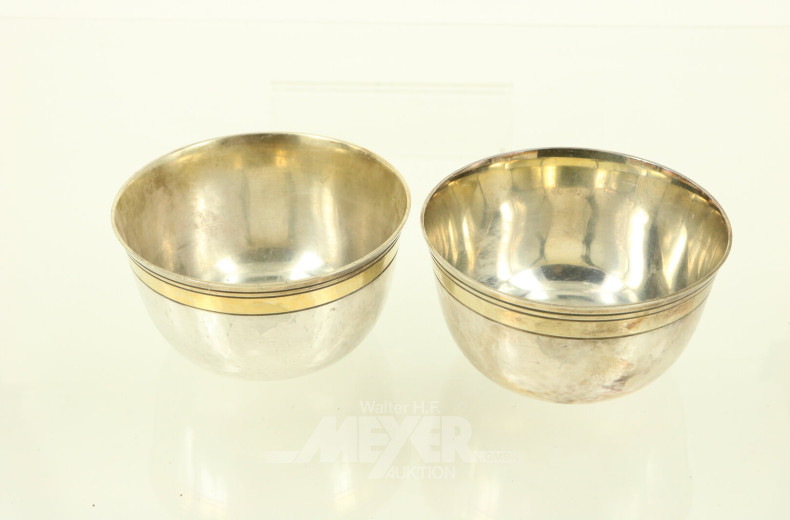 2 kl. Silberschälchen