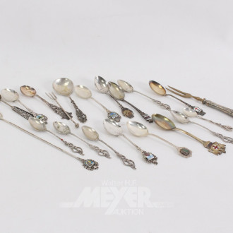 Posten versch. Sammel-/Andenkenlöffel