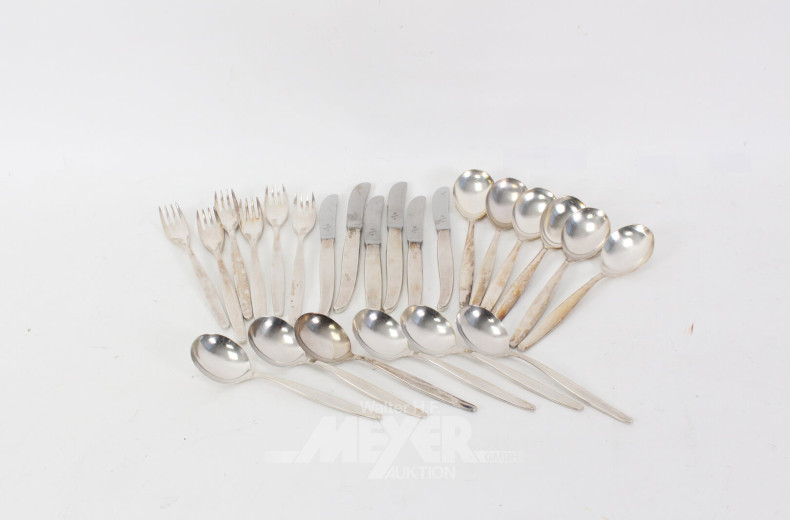 kl. Konvolut Besteckteile, versilbert