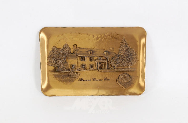 Bronze Motiv-Schale "Baywood Country Club"