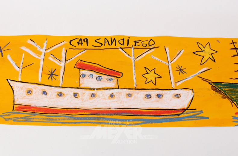 4-teilige Serie 'Bunte Schiffe in Groß und Klein'