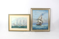2 Gemälde "Großsegler"