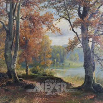 Gemälde 'Herbstliche Seelandschaft'