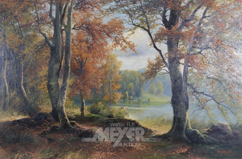 Gemälde 'Herbstliche Seelandschaft'