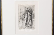 Radierung "Weiblicher Akt"
