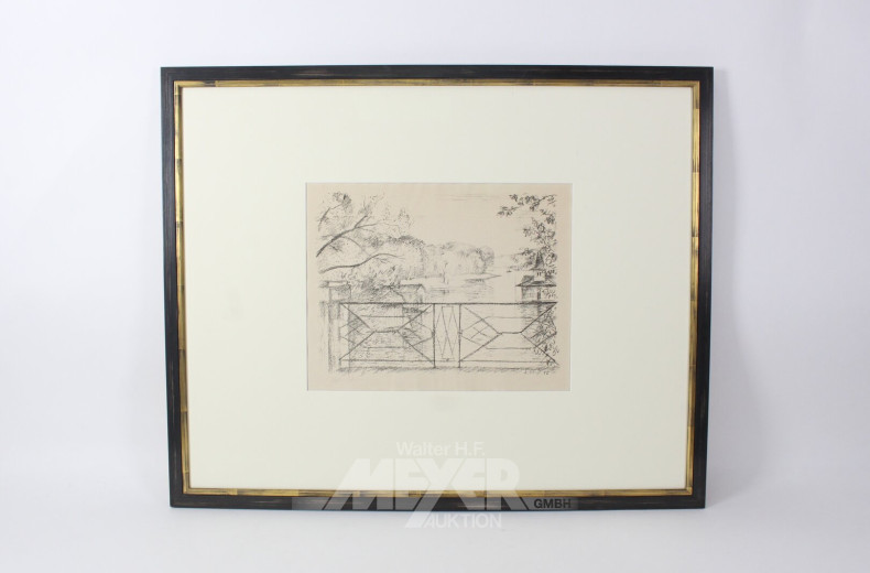 Lithografie "Seelandschaft"