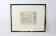 Lithografie "Seelandschaft"