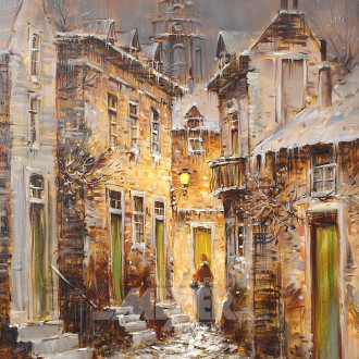 Gemälde "Wintergasse"