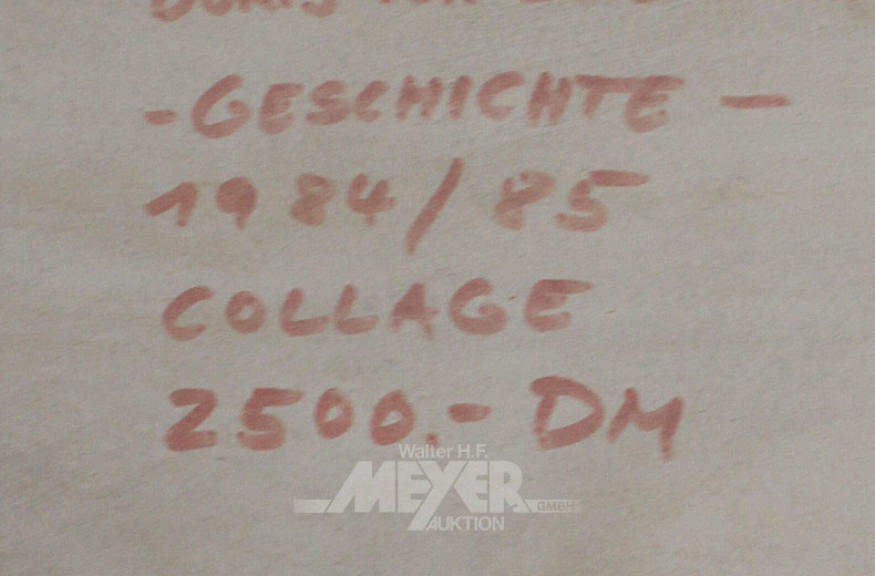 Collage "Gesichter und Textfragmente"