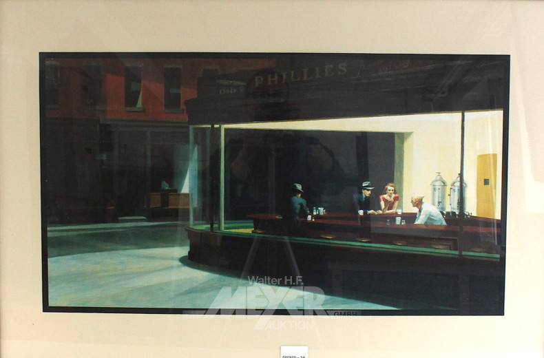 Druck "Nächtl. Diner Szene in New York City"