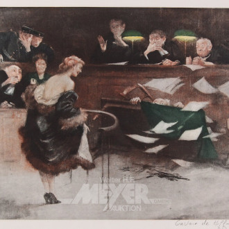 Graphik "Gerichtsszene"