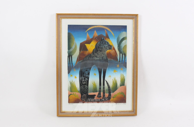 Farblithographie "Fabelwesen"