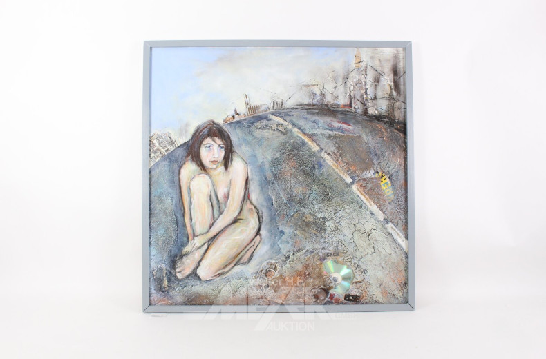 Collage "Weiblicher Akt vor Horizont"