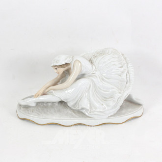 Porzellanfigur 'Anna Pavlova als sterbender Schwan'