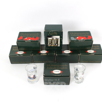 8 Packungen Schnapsgläser, "Holmegaards Juledramglas"