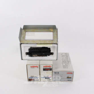 4 versch. Dampf- u. Elektrorangier-Loks