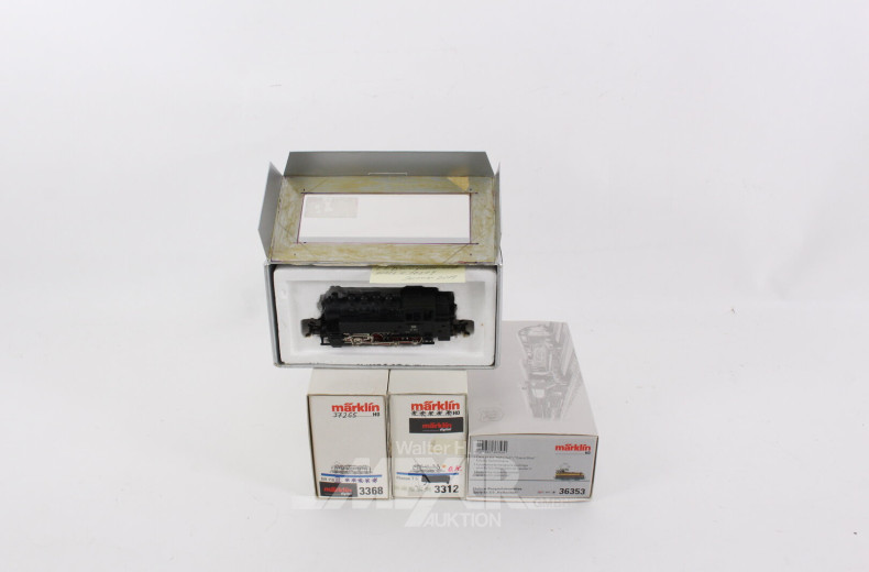 4 versch. Dampf- u. Elektrorangier-Loks