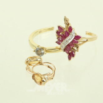 kl. Posten GG-Schmuck: Ringe und Ohrringe