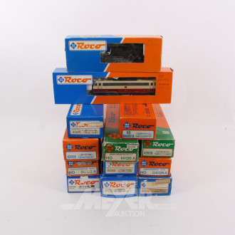 Posten Personenwagen Güterwaggongs, ca. 25 Stück