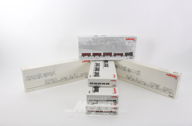 6 versch. Waggon-Sets