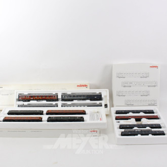 3 versch. Waggon-Sets