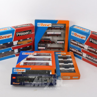 Posten Waggon-Sets und einzelne Waggons, 15 Stück