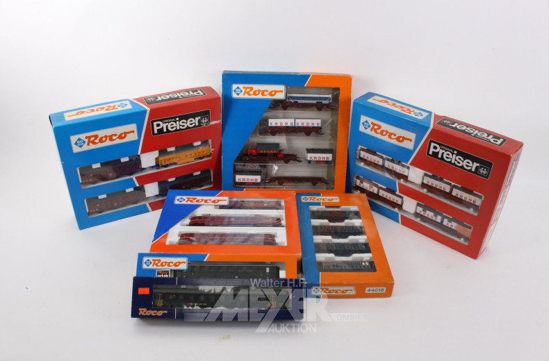 Posten Waggon-Sets und einzelne Waggons, 15 Stück