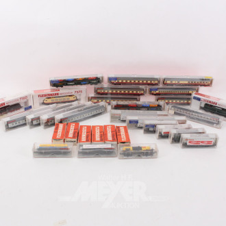 Posten versch. Loks, Waggongs und Personenwagen