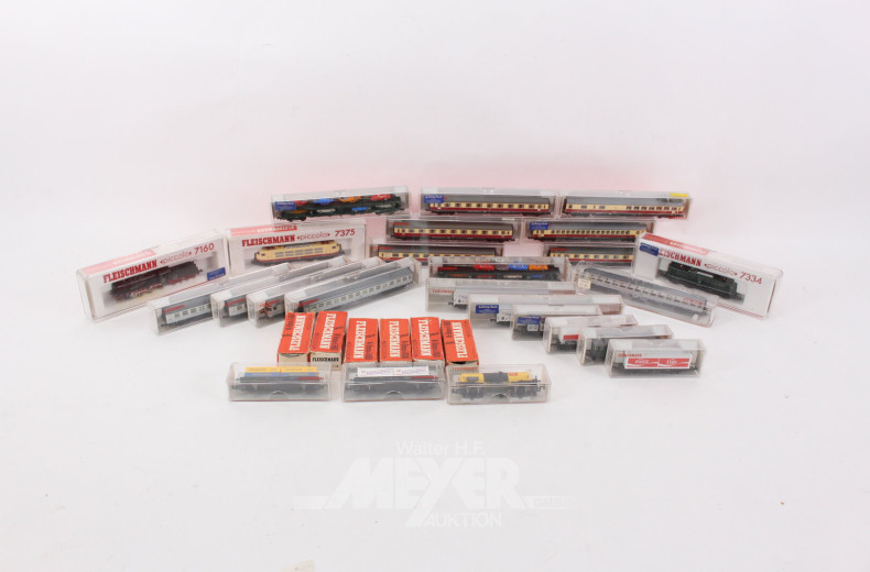 Posten versch. Loks, Waggongs und Personenwagen