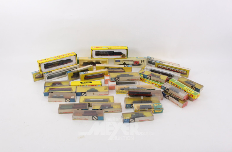 Posten versch. Loks, Waggongs und Personenwagen