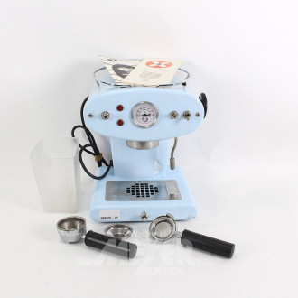 Siebträger-Kaffeemaschine, hellblau