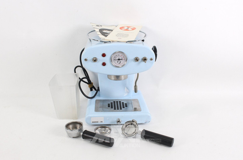 Siebträger-Kaffeemaschine, hellblau