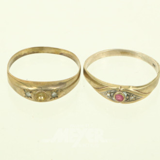 2 Ringe, davon 1x mit Leerfassung