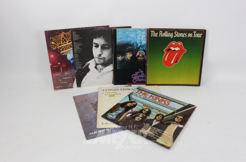 Schallplatten-Sammlung, ca. 350 Stück,  u.a. Rock und  Jazz