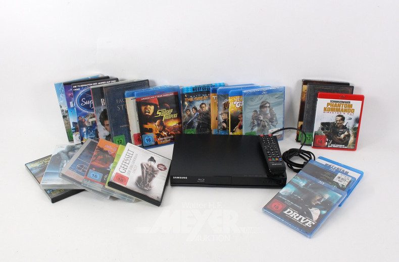 kleiner Posten DVD´s und BlueRay´s sowie 1 BlueRay Player