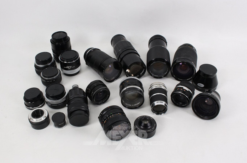 Posten Objektive, ca. 11 Stück