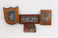 4 Marine-Wappen, u.a. U-Jagdboot   "TRITON"