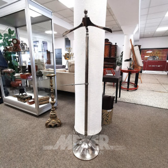 stummer Diener aus Metall, chromfarben