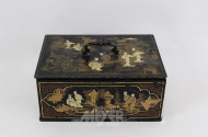 Geldschatulle, lackiert, mit asiatischem Dekor