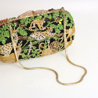 Abendtasche mit afrik. Tiermotiven
