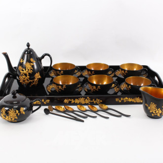 asiat. Teeservice mit Tablett